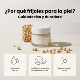 Mixsoon Bean Cream con extracto de soja: hidratación intensa, equilibra grasa y humedad, textura suave y firme, crema coreana para todo tipo de piel