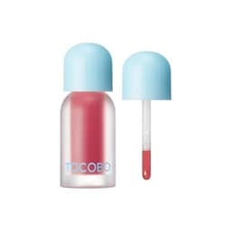 Tocobo Juicy Berry Plumping Lip Oil abierto con aplicador pipeta , lip oil K-beauty para labios voluminosos con tono coral disponible en Perú