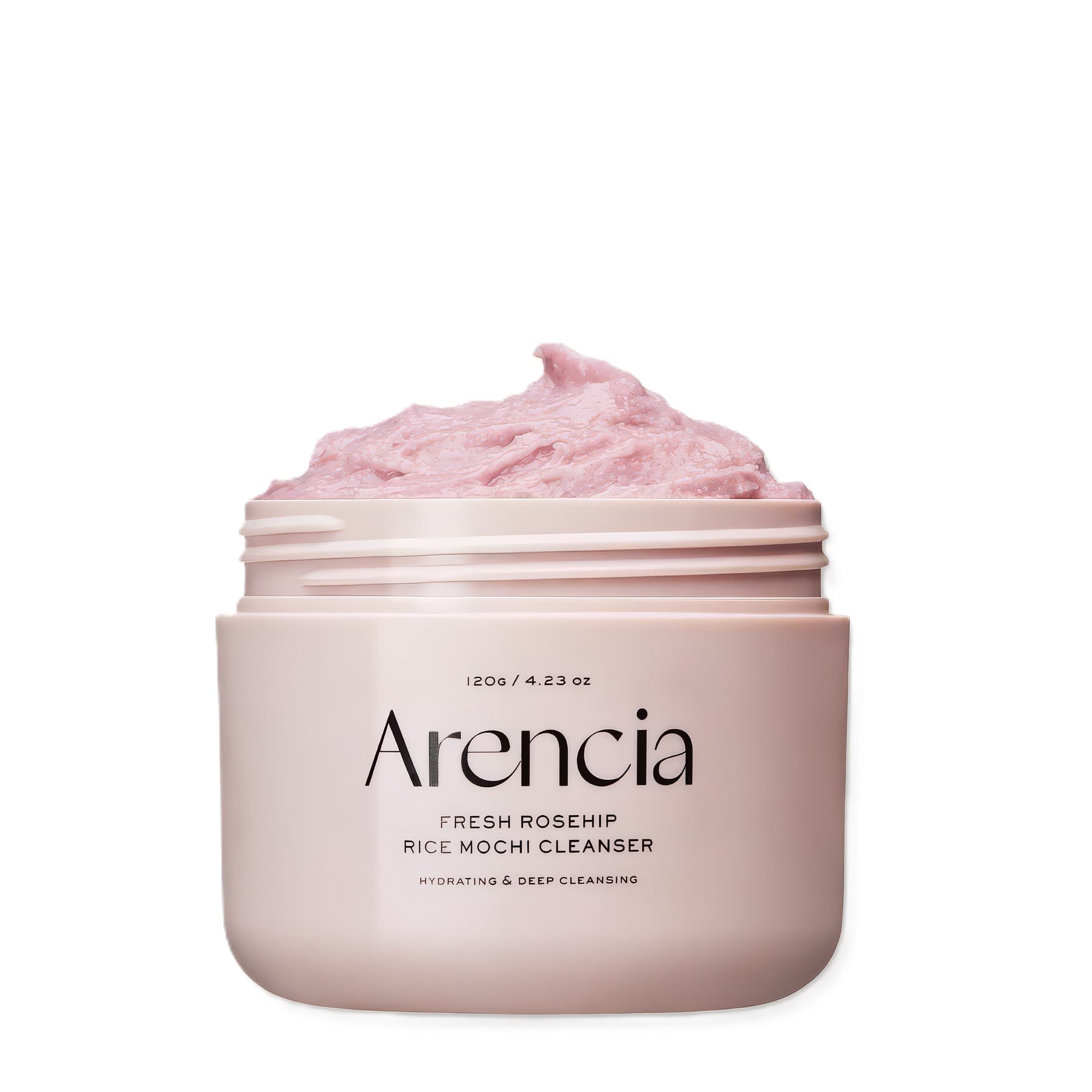 Arencia Fresh Rosehip Rice Mochi Cleanser 120g hidratante y limpieza profunda, limpiador coreano tipo mochi con rosa mosqueta y arroz para piel suave e iluminada