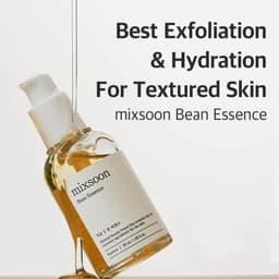 Mixsoon Bean Essence para exfoliación e hidratación de piel con textura irregular, essence coreana con soja fermentada disponible en Perú