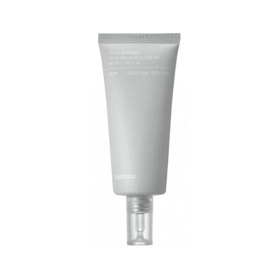 Celimax Dual Barrier Skin Wearable Cream 50ml para piel sensible y seca, crema coreana reparadora de barrera cutánea para piel deshidratada e irritada disponible en Perú
