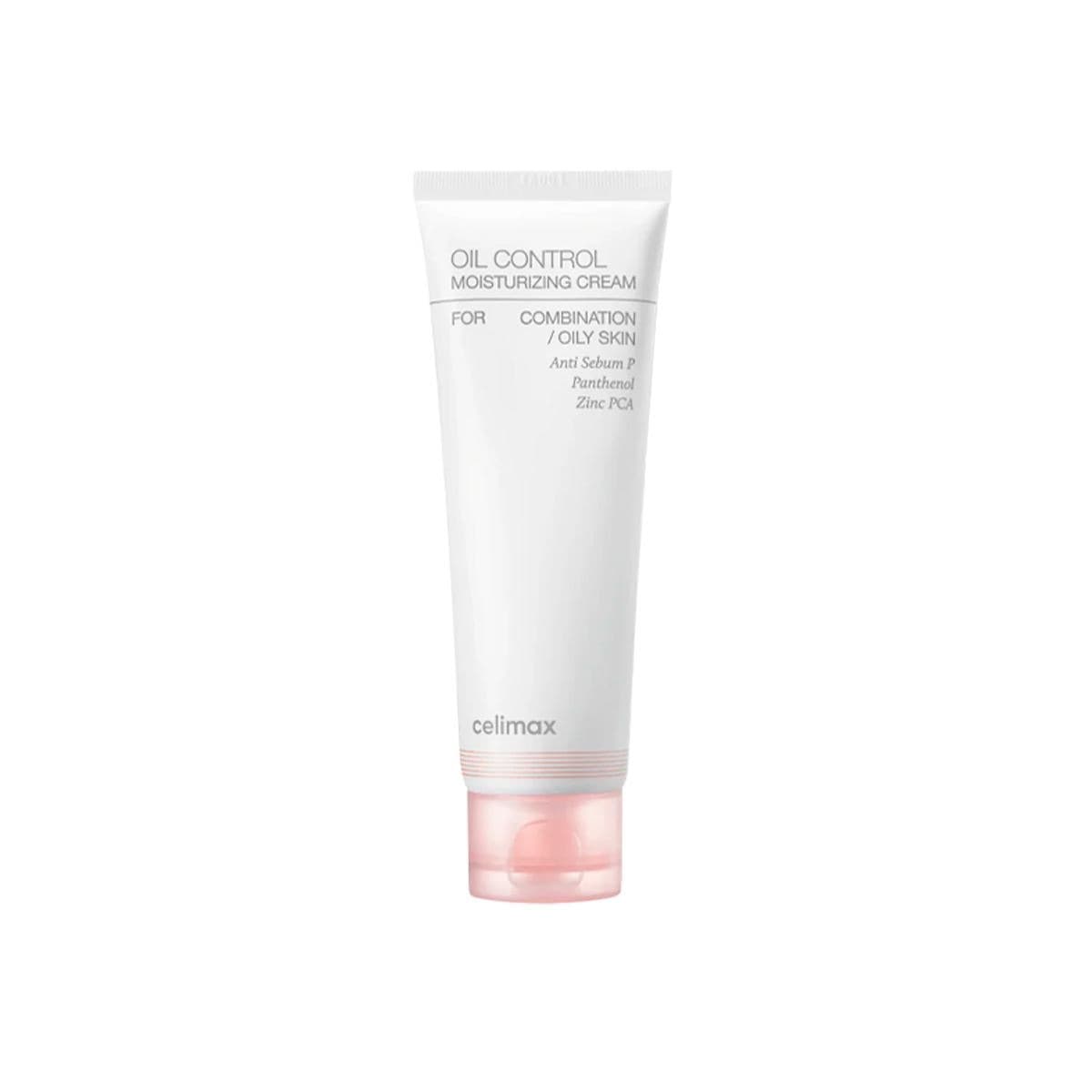 Celimax Oil Control Moisturizing Cream con Anti Sebum P, Pantenol y Zinc PCA, crema hidratante coreana para piel grasa y mixta que controla el sebo sin resecar