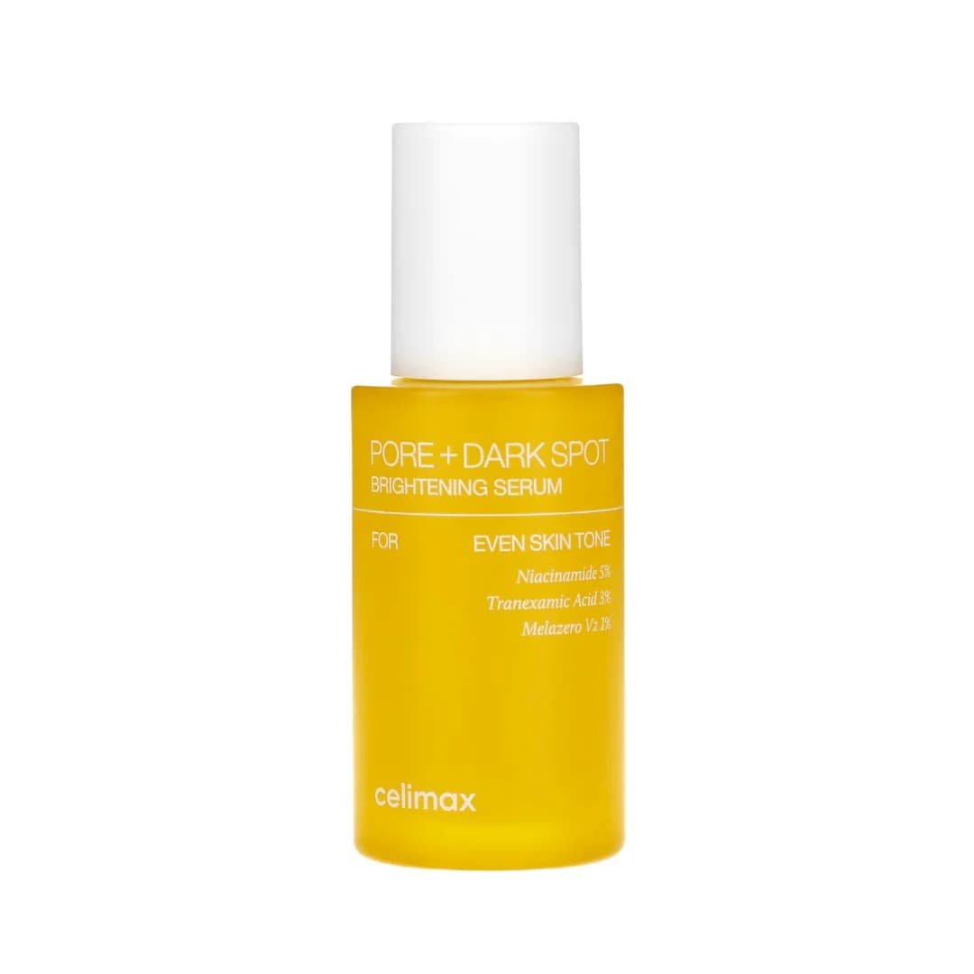 Celimax Pore + Dark Spot Brightening Serum con Niacinamida 5%, Ácido Tranexámico 3% y Melazero V2 1% sérum coreano iluminador para manchas, poros y tono parejo