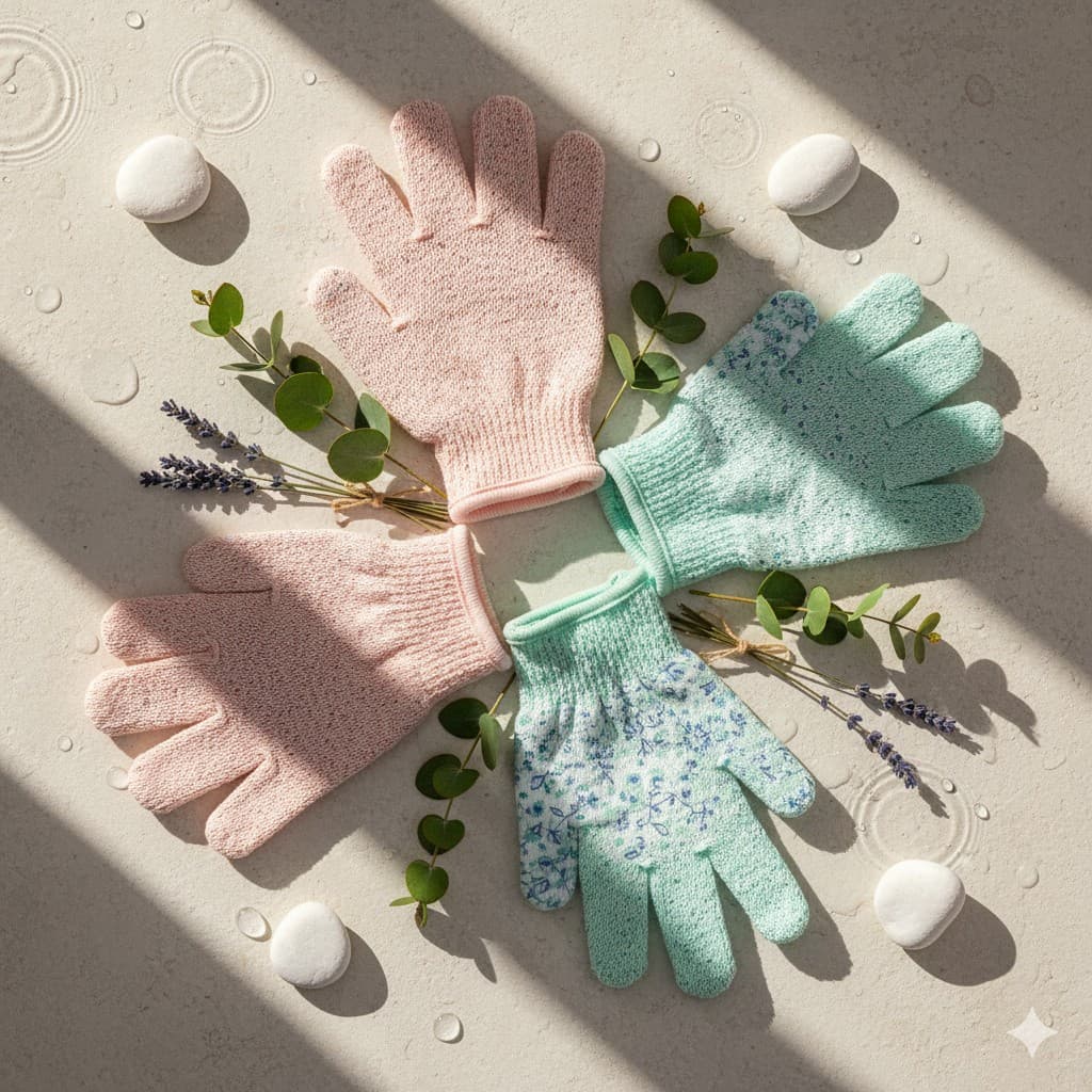 Guantes exfoliantes de ducha