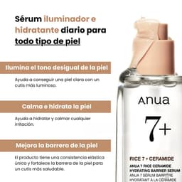 Beneficios del Anua 7 Rice Ceramide Serum: ilumina, hidrata y fortalece la barrera de la piel