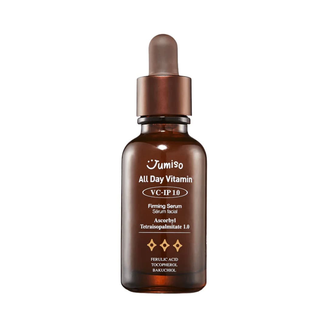Jumiso All Day Vitamin VC-IP 1.0 Firming Serum con Ascorbyl Tetraisopalmitate, ácido ferúlico y bakuchiol, sérum vitamina C coreano reafirmante